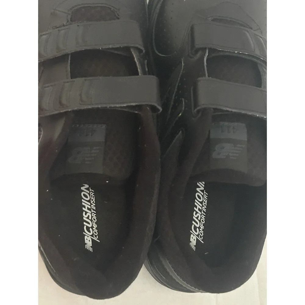 New Balance 411 V2 Sneakers Mens Size 8.5 (4E) Black Leather Comfort Shoes J44 - Picture 3 of 5
